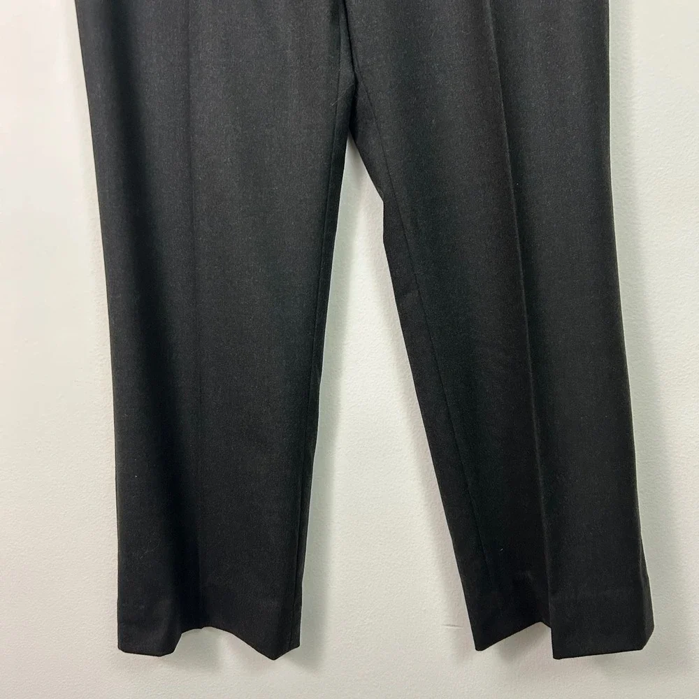 Escada Dark Gray Wool Blend Straight Leg Dress Pants Trousers Size 12 US/42‎ EU